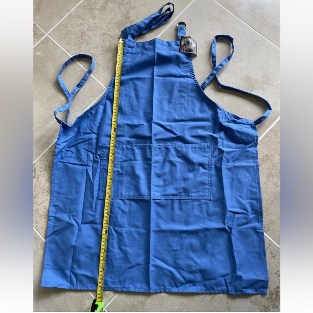 25" x 30" Blue Professional Bib Apron Pocket Chef Crafts Cook BBQ Kitchen Garden